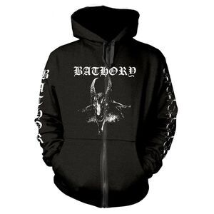 Bathory Unisex Adult Goat Full Zip Hoodie / Black